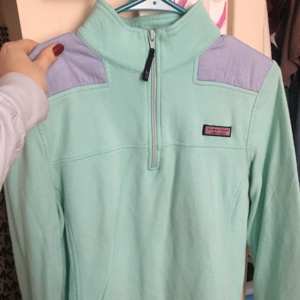 Small mint green vineyard vines sheep shirt